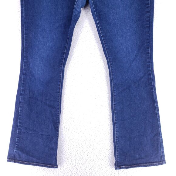 Levis Signature Jean Denim Cotton Women SZ 16 Blue Straight Stretch VTG Mid Rise - Picture 4 of 14